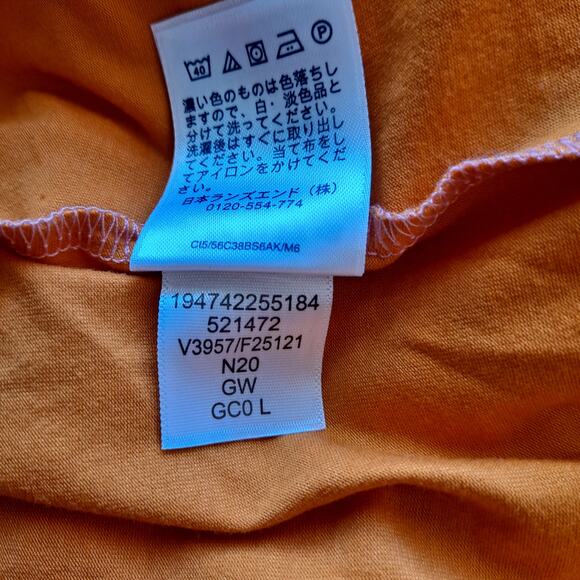 Lands' End Colorblock Tank Dress Sleeveless Tiered Maxi Pink Orange Women Size L - Picture 12 of 13